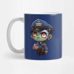 Chibi Zombie Police with Donut Mug